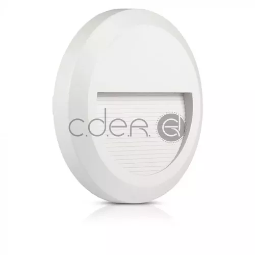 2W Lampă LED pentru scară Corp Alb Rotund Alb Cald | V-TAC