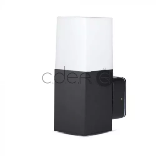 Lampă de grădină GU10 Corp Pătrat Aluminiu Negru Black 121x80x250mm IP54 | V-TAC