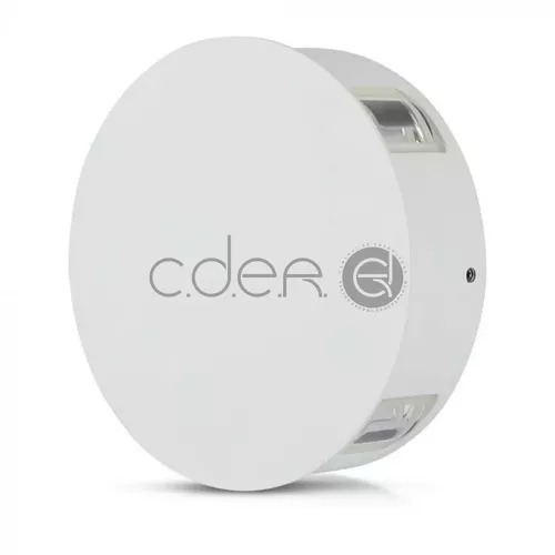 4W Lampă de perete LED Corp alb rotund Alb cald IP65 | V-TAC