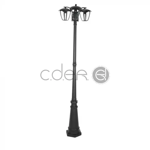 Lampa de gradina 3xE27 1990mm IP44 Negru | V-TAC