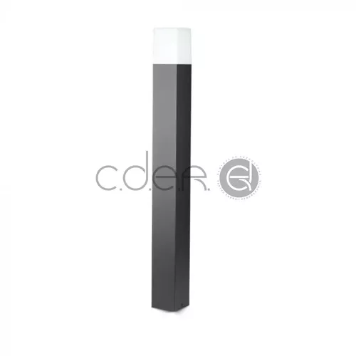 Lampă de grădină GU10 Corp Pătrat Aluminiu Negru Black 80x80x500mm IP54 | V-TAC | V-TAC