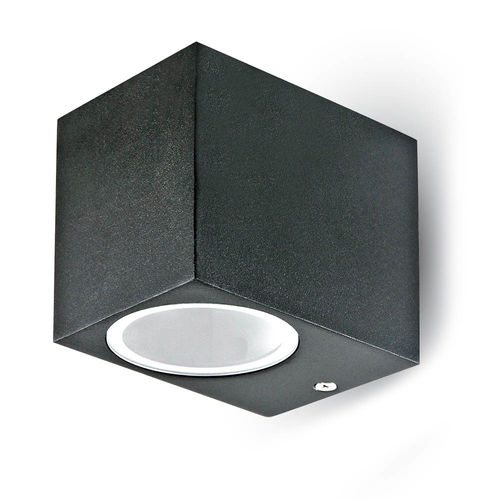 Suport Neted de Perete pentru GU10 Aluminiu Negru Pătrat IP44