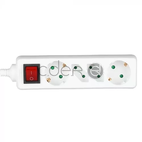 Adaptor 4 Prize întrerupător Alb | V-TAC