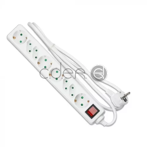 Adaptor 8 Prize întrerupător Alb | V-TAC