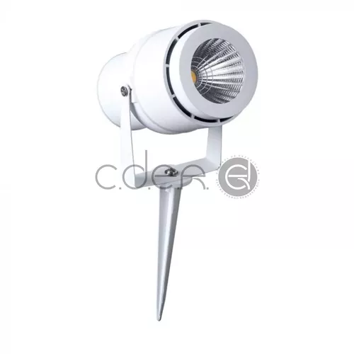 12W LED Lampă grădina țepușă Corp Alb Lumină Verde | V-TAC
