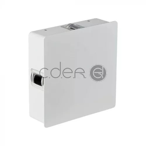 4W Lampă de perete LED Corp alb pătrat Alb natural IP65 | V-TAC