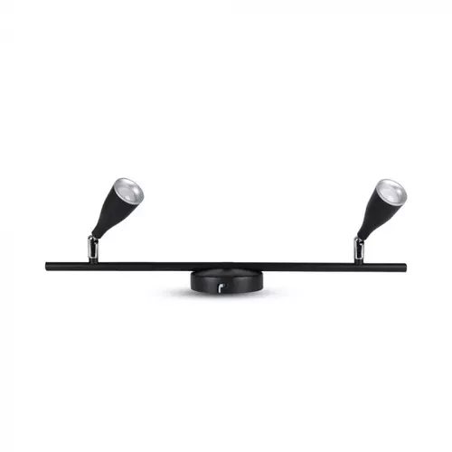 Lampă de perete LED cu 2 reflectoare de 4.5W fiecare corp negru Lumină caldă | V-TAC