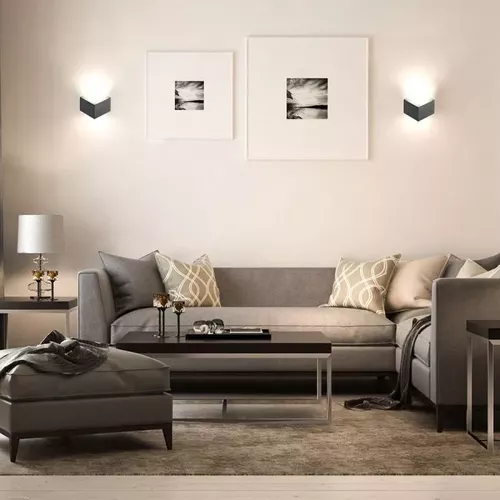 Lampă LED de perete 3W cu CIP Bridgelux Corp Negru 3000K | V-TAC