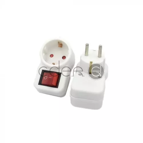 Adaptor 2 Poli Întrerupator 16A 250V | V-TAC