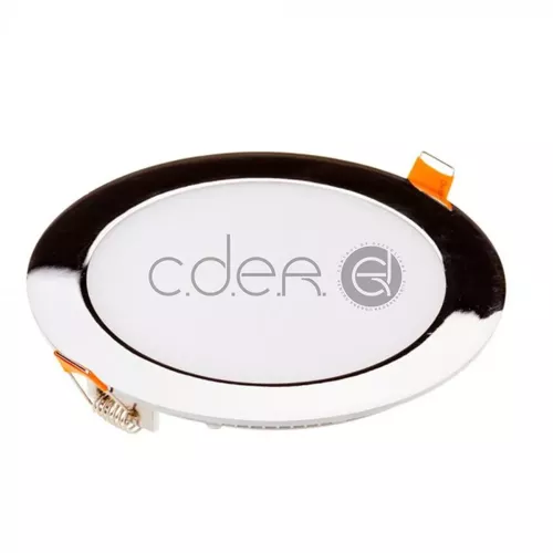 18W Panou LED Subţire Crom Rotund Alb natural | V-TAC