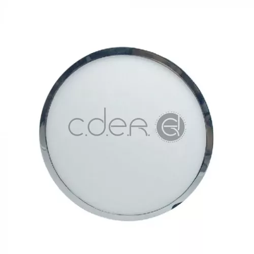 12W Panou LED montaj la suprafață Subţire Crom Rotund Alb cald | V-TAC
