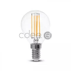 Bec LED - 4W Filament E14 P45, Alb natural | V-TAC