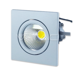 3W LED Downlight COB Pătrat - Alb cald