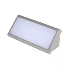 Lampă LED de exterior cu lumină difuză de 12W corp gri Lumină neutră IP65 | V-TAC