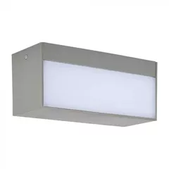 Lampă LED de exterior sus/jos cu lumină difuză de 12W corp gri Lumină neutră IP65 | V-TAC