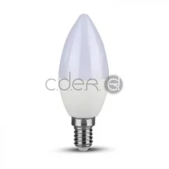 Bec LED 5.5W E27 Lumânare Alb Cald | V-TAC