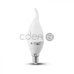 Bec LED SAMSUNG Cip 5.5W E14 Plastic Lumânare flacără 3000K | V-TAC