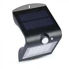 Lampă de prete LED cu încărcare solară de 1.5W LED corp negru Lumină neutră | V-TAC