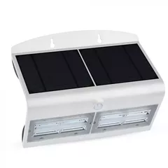 Lampă de perete LED cu încărcare solară de 6.8W LED corp alb&negru Lumină neutră | V-TAC